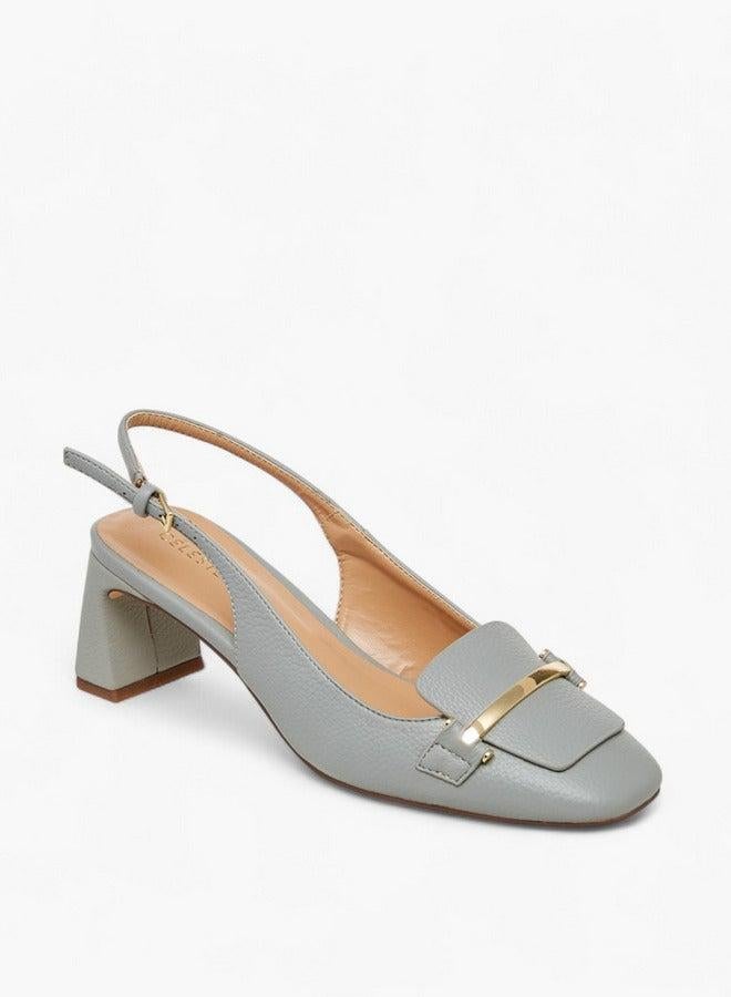Celeste Women's Metal Accent Backstrap Sandals with Buckle Closure - Image 3