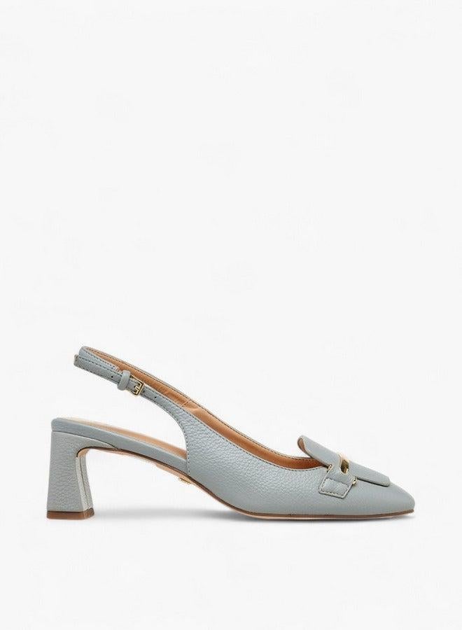 Celeste Women's Metal Accent Backstrap Sandals with Buckle Closure - Image 2