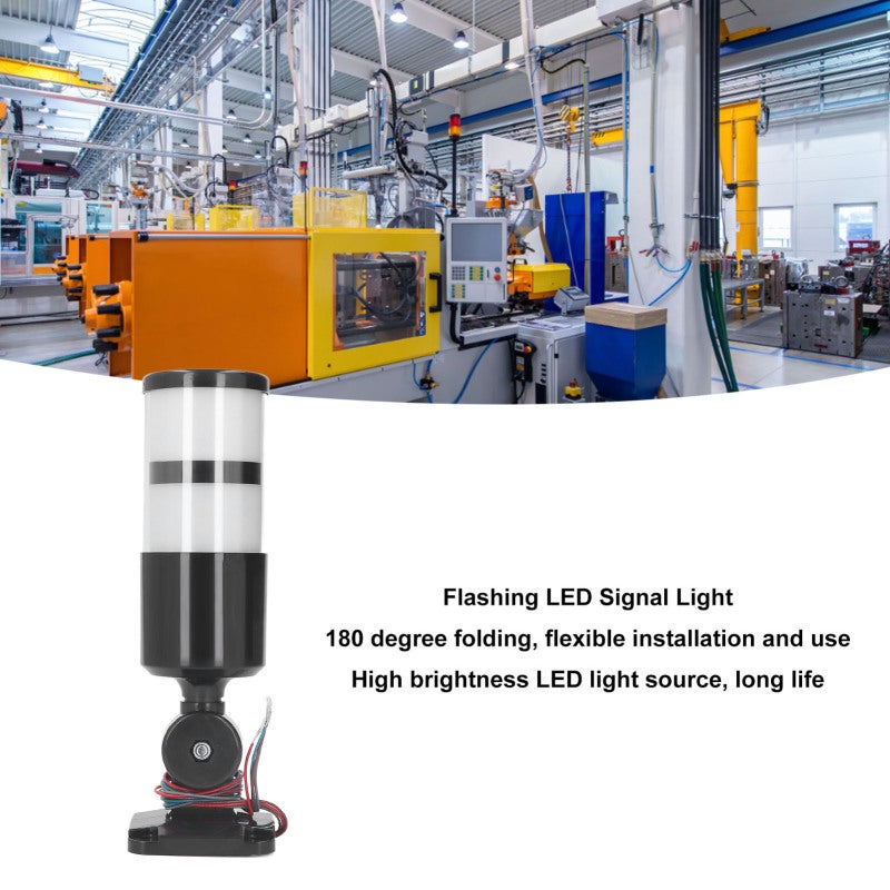 Foldable Warning Light 180-Degree Flexible Mounting - High Brightness Vibration Resistant LED Safety Alert Light With Dual-Color Flashing Buzzer Durable Corrosion Resistant ABS Shell for Industrial Ma - Image 4