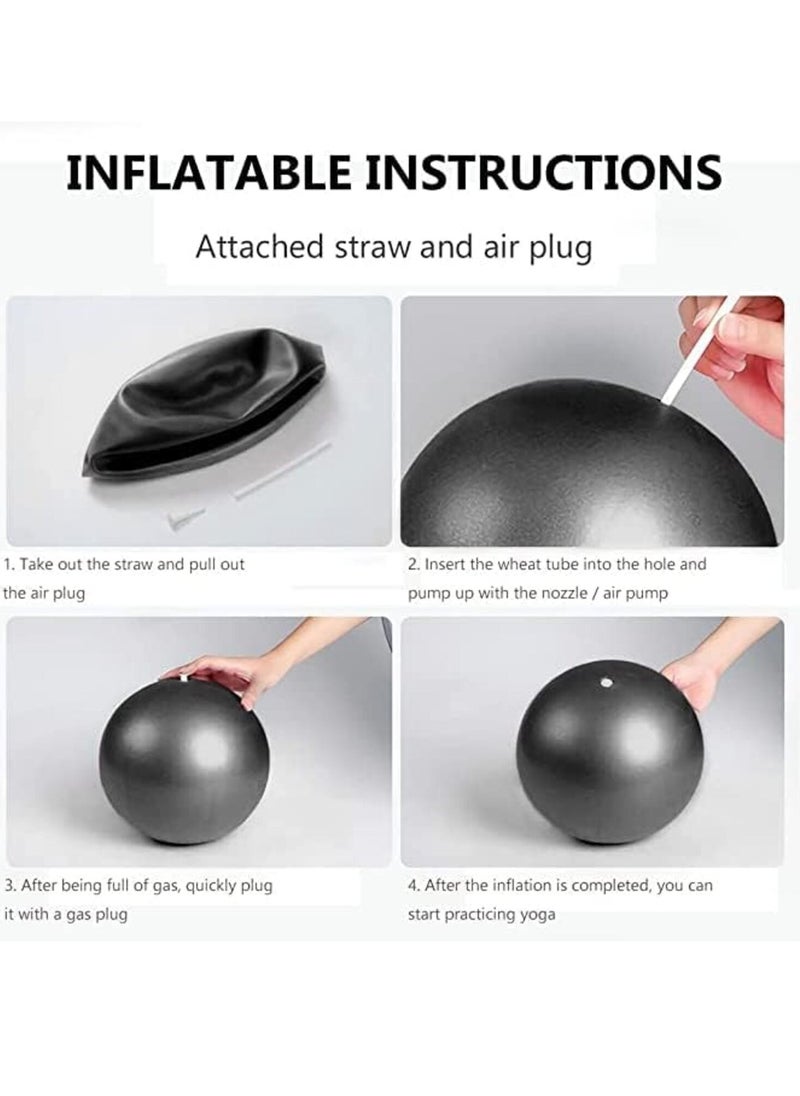 KCDMBUE 2 Pack Pilates Ball, Antiskid ball, Mini Exercise Ball with Inflatable Pipette for Yoga, Pilate, Office Ball Chair, Classroom Flexible Seating and Core Training(Style 1)  - Image 5