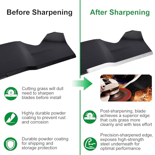 Grasscool 532187256 Mower Blades for Husqvarna Z254F Z254 MZ54 RZ5424 RZ5426 YTH26V54 YTH2454 YTH24V54 LGT2654 LGT2554 54'' Deck Lawn Mower Replace 187256 532187254 (Medium Lift) - Image 3