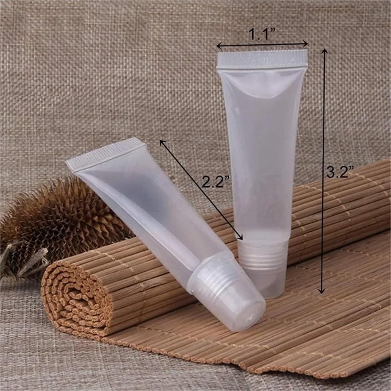Lip Balm Containers 60pcs 5/10ml Mini Clear Soft Empty Lip Balm Tubes Portable Travel Gloss Containers DIY Makeup Packaging Tools(10ml) - Image 5