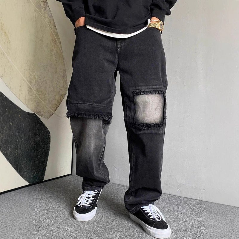 Unisex Classic Denim Jeans Loose Fit Daily Outdoor Wear - Image 3