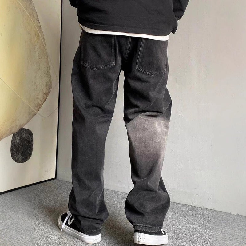 Unisex Classic Denim Jeans Loose Fit Daily Outdoor Wear - Image 5