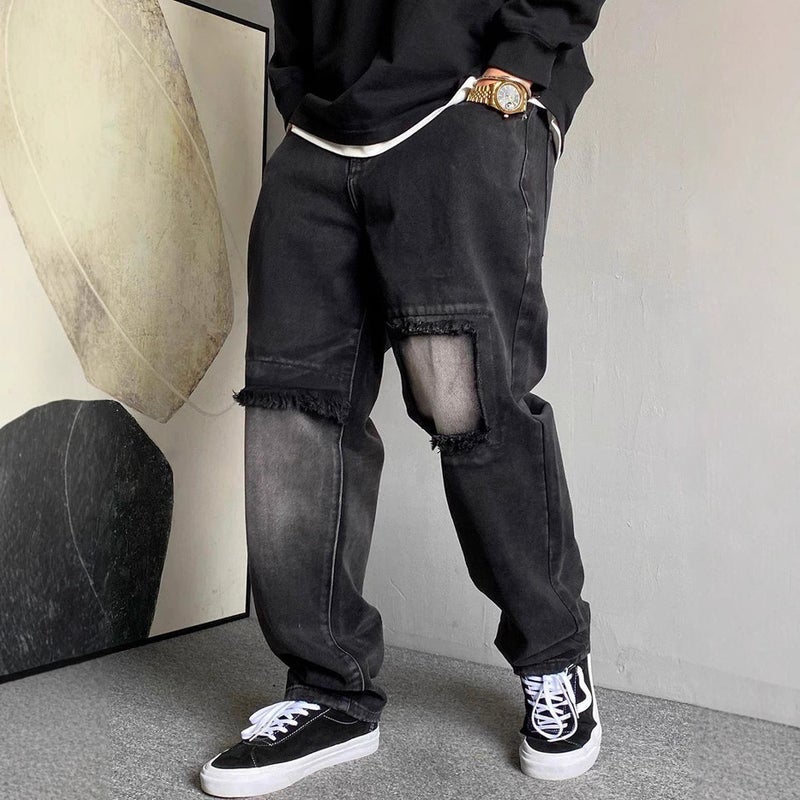 Unisex Classic Denim Jeans Loose Fit Daily Outdoor Wear - Image 2