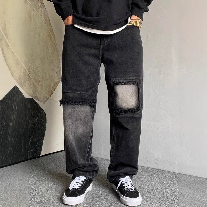Unisex Classic Denim Jeans Loose Fit Daily Outdoor Wear - Image 4