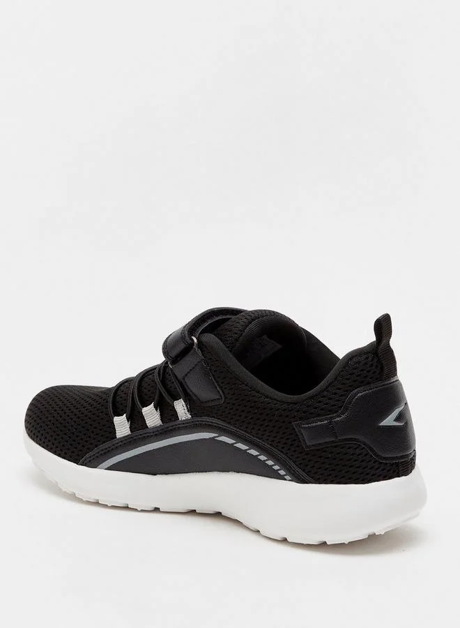 Dash Textured Walking Shoes with Hook and Loop Closure