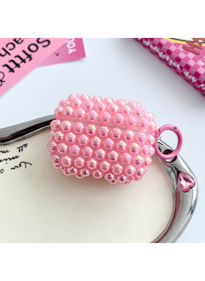 Generic - Pink Pearl Earphone Case For Apple Earphone Protection Applicable Airpods Pro2 Wireless Bluetooth Headset Protective Case-Color:Airpods Pro [2019]] - Image 1
