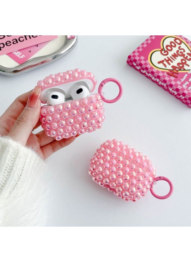 Generic - Pink Pearl Earphone Case For Apple Earphone Protection Applicable Airpods Pro2 Wireless Bluetooth Headset Protective Case-Color:Airpods Pro [2019]] - Image 1