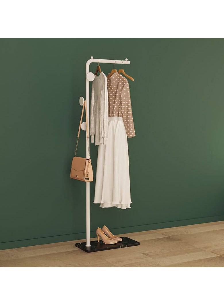 YQbest Metal Coat Rack Freestanding with Natural Marble Base 67” 170cm Entryway Coats Hanger Stand with 3 Hooks, Home Bedroom Hotel Hall Tree for Coats, Hats, Scarves, Clothes, and Handbags - Image 1