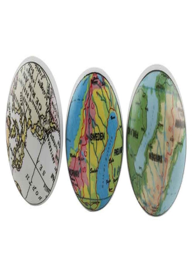 Indian-Shelf Pack of 4 Ceramic Drawer Pull- Multicolor Dresser Handles and Knobs- Nursery Drawer Handles- Map Cute Dresser Knobs- Decorative Cabinet Knobs- Knobs for Dresser Drawers Kids - Image 1