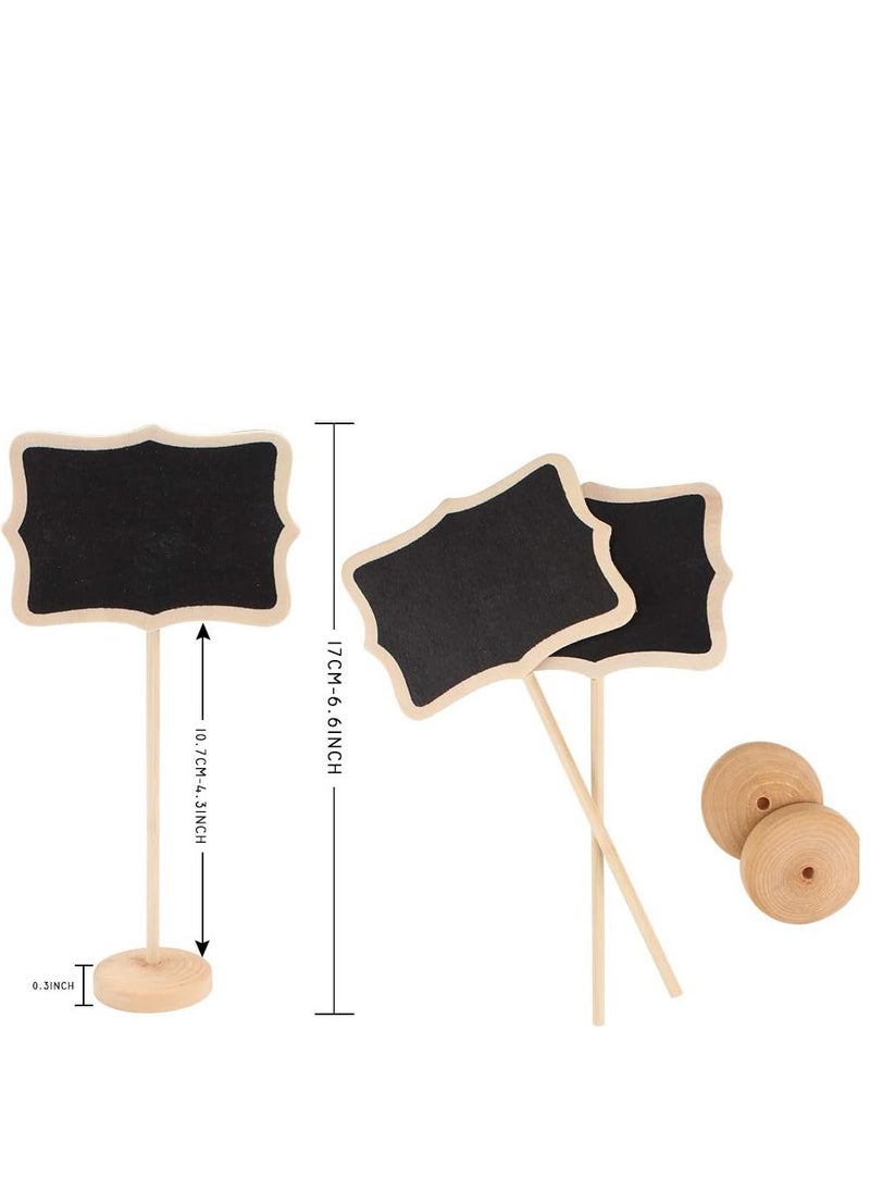 LYNLYN Mini Chalkboards Signs, 10 Pack Small Chalkboards Blackboard with Easel Stand for Weddings, Birthday Parties, Message Board Signs and Event Decorations  - Image 2