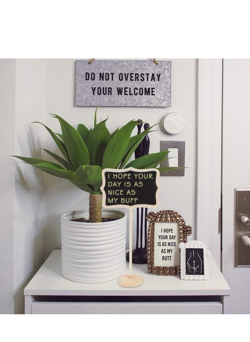 LYNLYN Mini Chalkboards Signs, 10 Pack Small Chalkboards Blackboard with Easel Stand for Weddings, Birthday Parties, Message Board Signs and Event Decorations  - Image 3