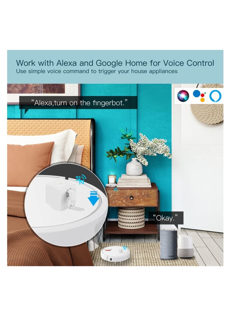 Excefore - Smart Fingerbot Button Pusher, No Wiring Switch Upgrade with touch control, Control TV Air Conditioner, Work with Smart Life App, Compatible with Alexa, Google Home, IFTTT - Image 1