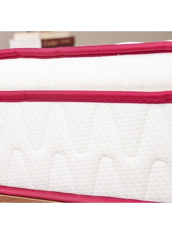 DANUBE HOME Cozy Pillow Top Medical Mattress | Firm Feel | Single Bed Mattress | Spine Balance For Pressure Relief | 90x190 cm | Thickness 23cm-White - Image 4