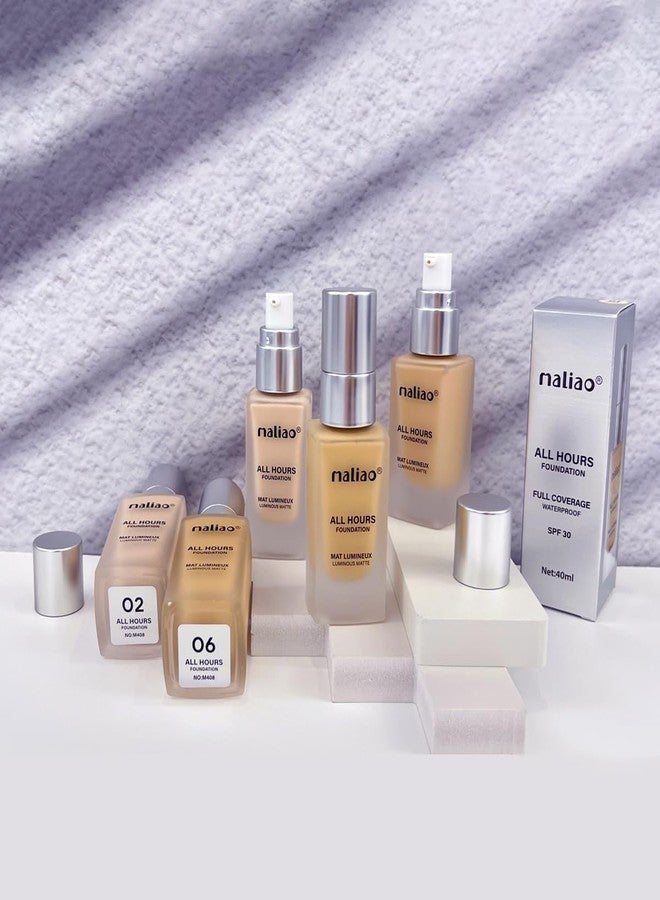 Maliao All Hours Foundation Mat Lumineux - Luminous Matte, Full Coverage, Waterproof, Ultimate Radiant (05-NATURAL NUDE) - Image 3