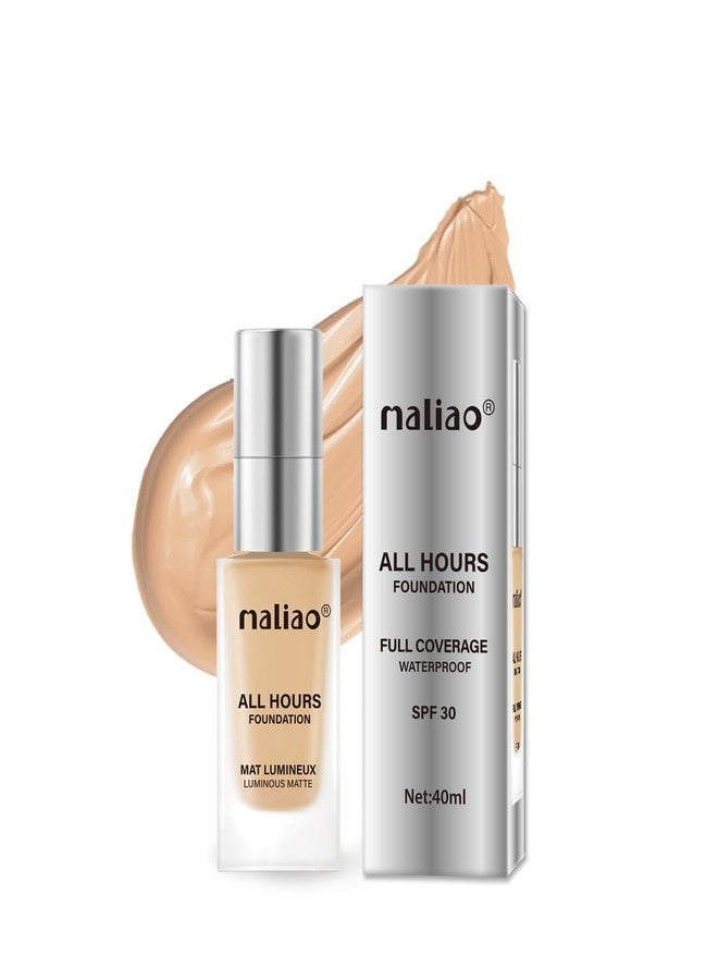 Maliao All Hours Foundation Mat Lumineux - Luminous Matte, Full Coverage, Waterproof, Ultimate Radiant (05-NATURAL NUDE) - Image 1