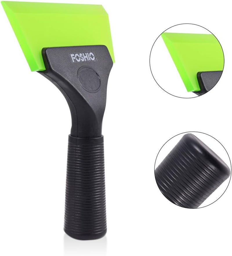 FOSHIO Squeegee Rubber Spatula for Shower, Squeegee for Window Cleaner, Squeegee, Cleaning Tool Ideal for Glass, Mirror, Bathroom Cabin, Windshield - Image 5