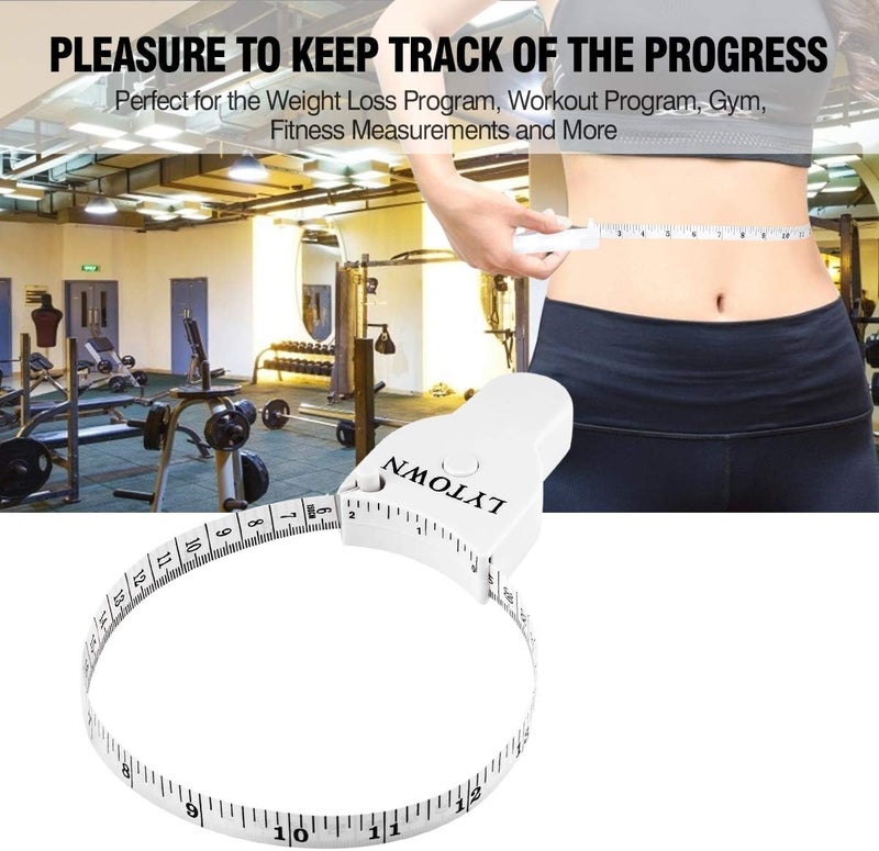 LYTOWN 2PCS Body Tape Measure 60inch (150cm), Automatic Telescopic Tape Measure for Body Measurement & Weight Loss, Accurate for Tailor, Sewing, Fitness, Handcrafts, Clothes - Image 3
