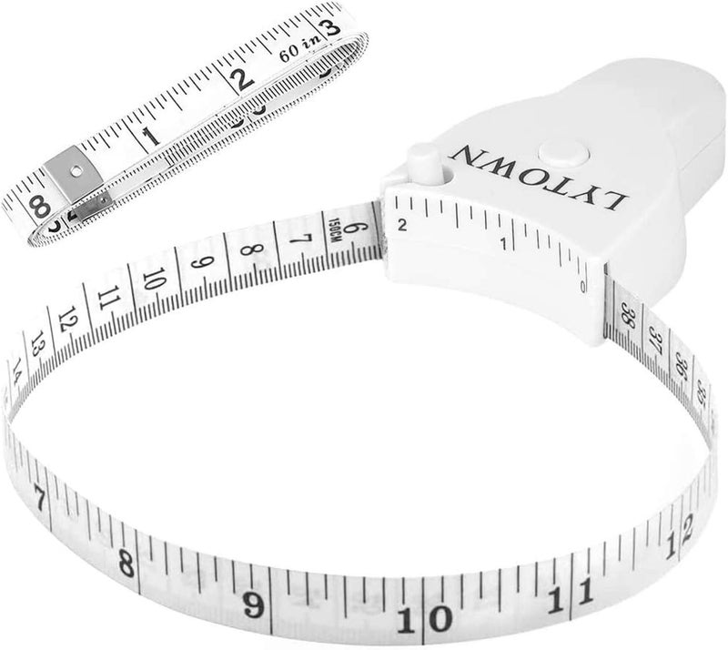LYTOWN 2PCS Body Tape Measure 60inch (150cm), Automatic Telescopic Tape Measure for Body Measurement & Weight Loss, Accurate for Tailor, Sewing, Fitness, Handcrafts, Clothes - Image 1