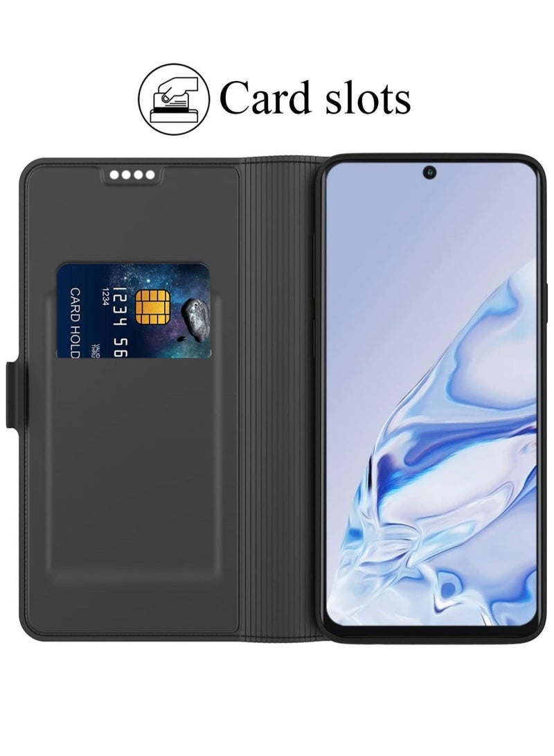 Arabest Wallet Case Compatible with Huawei Mate 50 Pro Card Slot Magnetic Closure PU Leather Flip Stand Case with TPU Inner Shell Cover Full Protective Phone Case for Mate 50 Pro - Image 4
