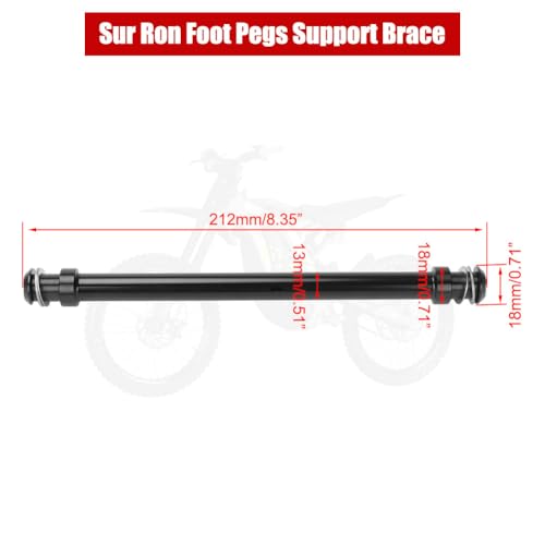 Cylemoto Foot Pegs Support for Surron Brace 7075 Aluminum for Sur Ron Surron Light Bee X/S Segway X260 X160 Electric Bike EBike Black - Image 2