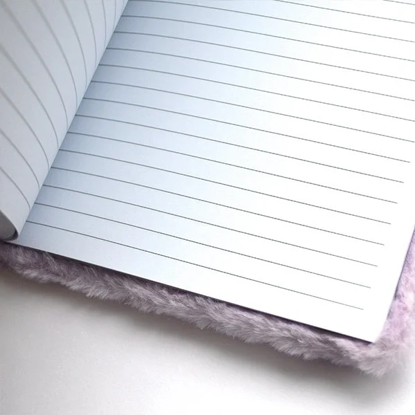 Kagito Rainbow Plush Lined Notebook A5