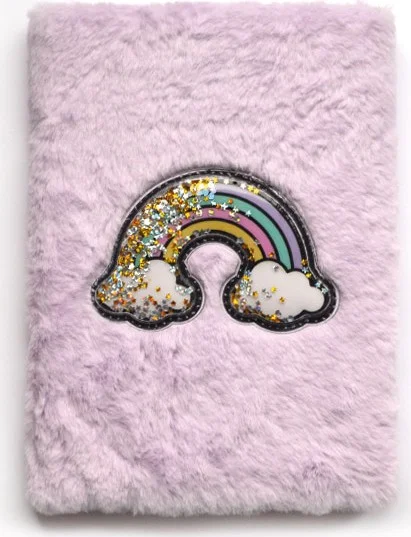Kagito Rainbow Plush Lined Notebook A5