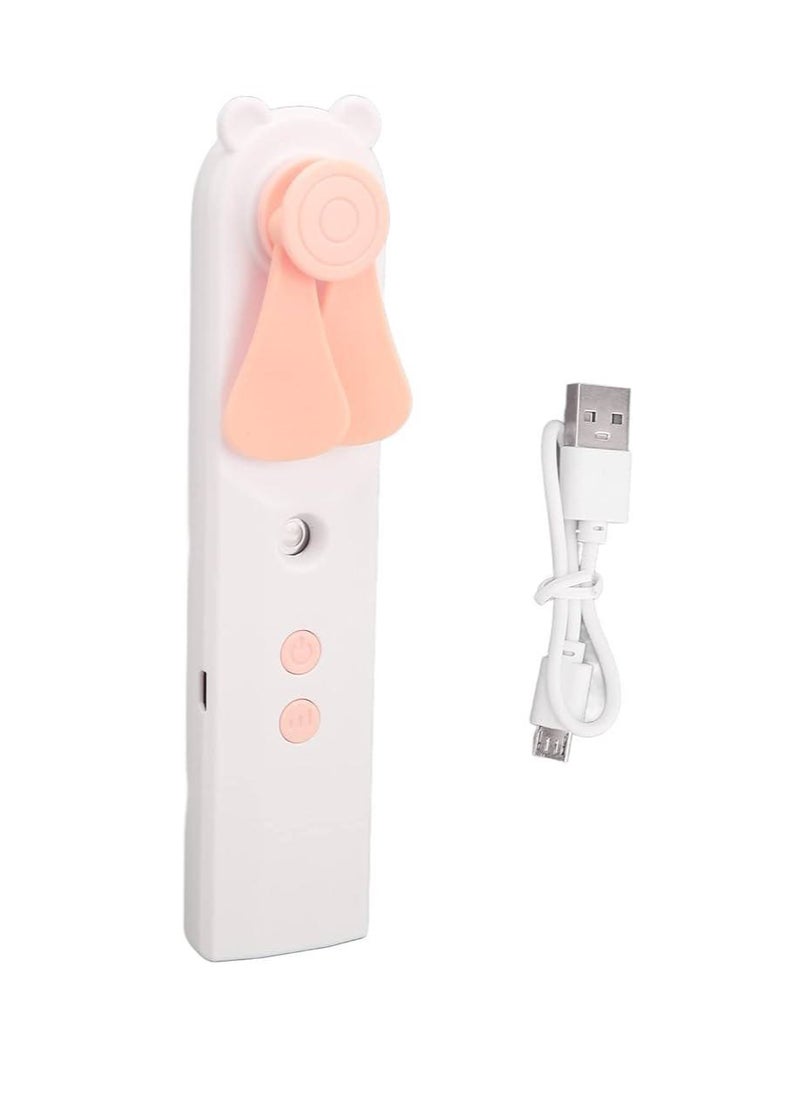 NAMA 2 in 1 Portable Mist  Fan Sprayer, 2 Speed ​​Rechargeable Humidifier Cooler Fan Portable Water Mist for Home Facial Steamer Moisturizer Office Travel (Pink)  - Image 1