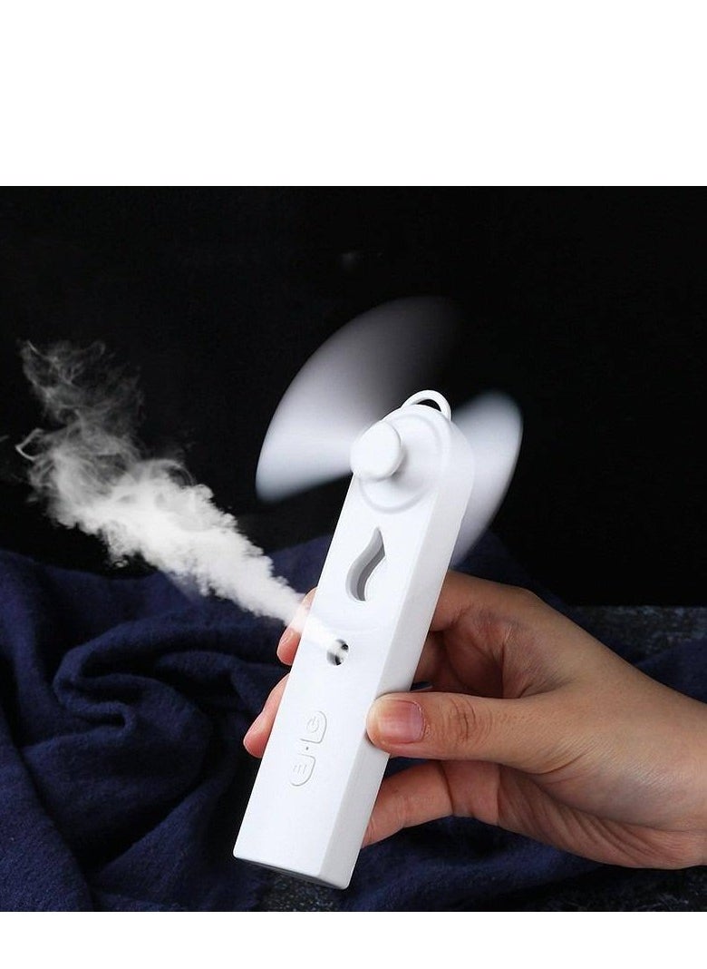 NAMA 2 in 1 Portable Mist  Fan Sprayer, 2 Speed ​​Rechargeable Humidifier Cooler Fan Portable Water Mist for Home Facial Steamer Moisturizer Office Travel (Pink)  - Image 2
