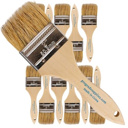 Pro-Grade Pro Grade - Chip Paint Brushes - 12 Ea 2 Inch Chip Paint Brush Light Brown - Image 1