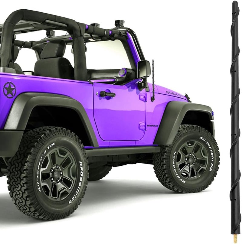 BASIKER 16 Inch Antenna for Jeep Wrangler Gladiator JK JT Rubicon Sahara Unlimited Sport 4xe Willys Mojave 2007-2024 - Image 1