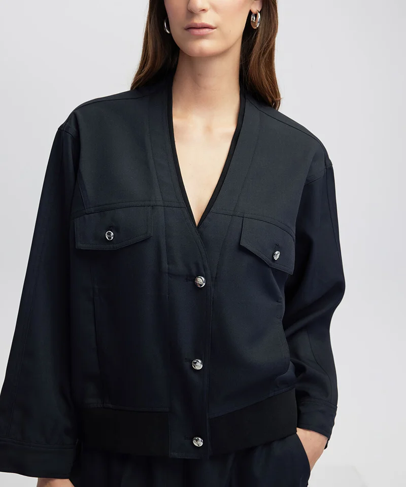 Ipekyol Mixed Media Bomber Jacket