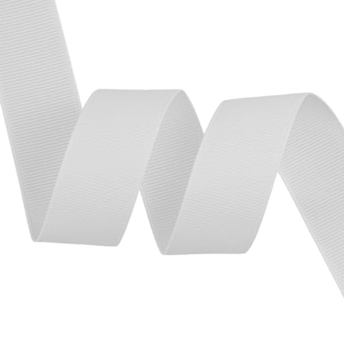 LEEQE White Grosgrain Ribbon 1 inch X 50 Yards White Ribbon for Gift Package Wrapping Wreath Baby Shower and Other Projects - Image 3