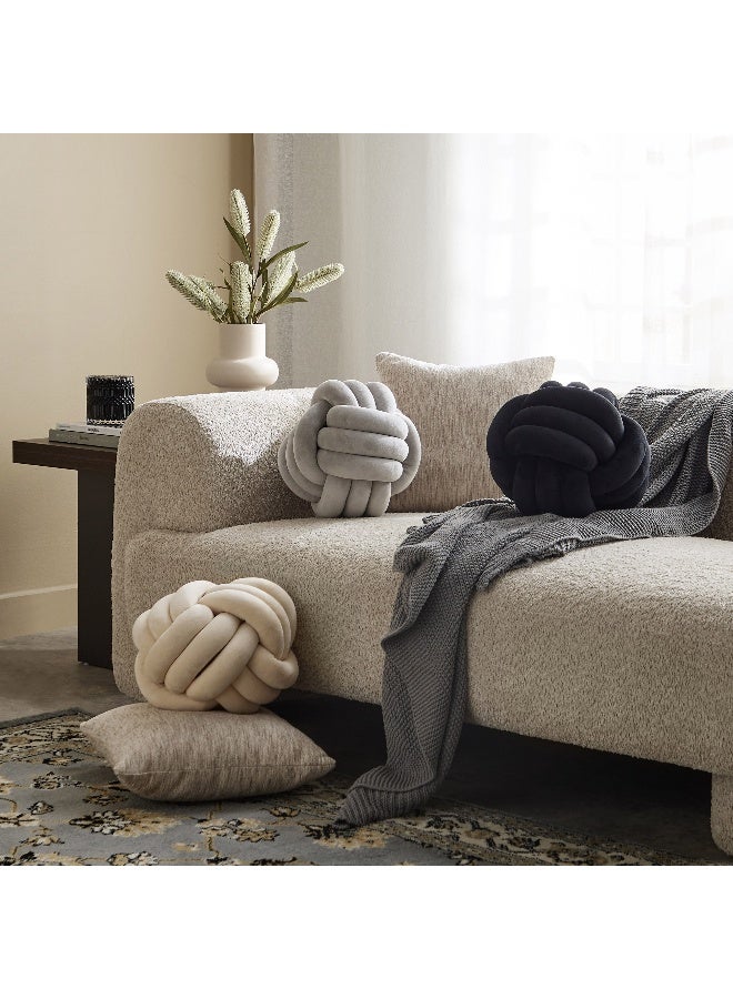 Home Box وسادة كوشي لوف بعقدة - كريمي - Image 3