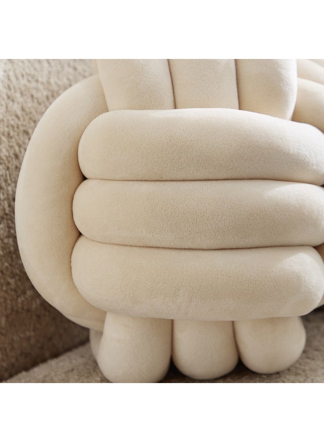 Home Box وسادة كوشي لوف بعقدة - كريمي - Image 2