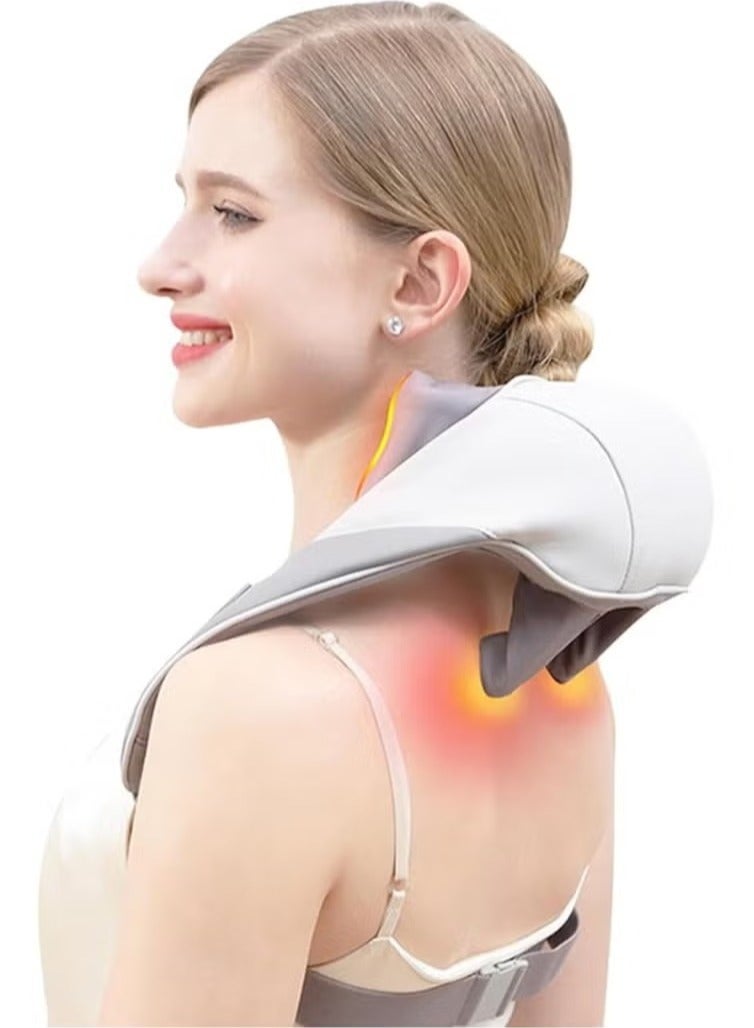 EzzySo Neck Massager with Heat,Electric Neck Shoulder Massager Cordless Shiatsu Massage Pillow for Pain Relief Deep Tissue, Portable Neck Massager with Heat Therapy,Buckle Basic Model - Image 2