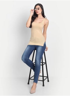 Aimly Aimly Women's Regular Fit Sleeveless Cotton Long Camisole Slip Spaghetti Combo Pack of 3  - Image 2