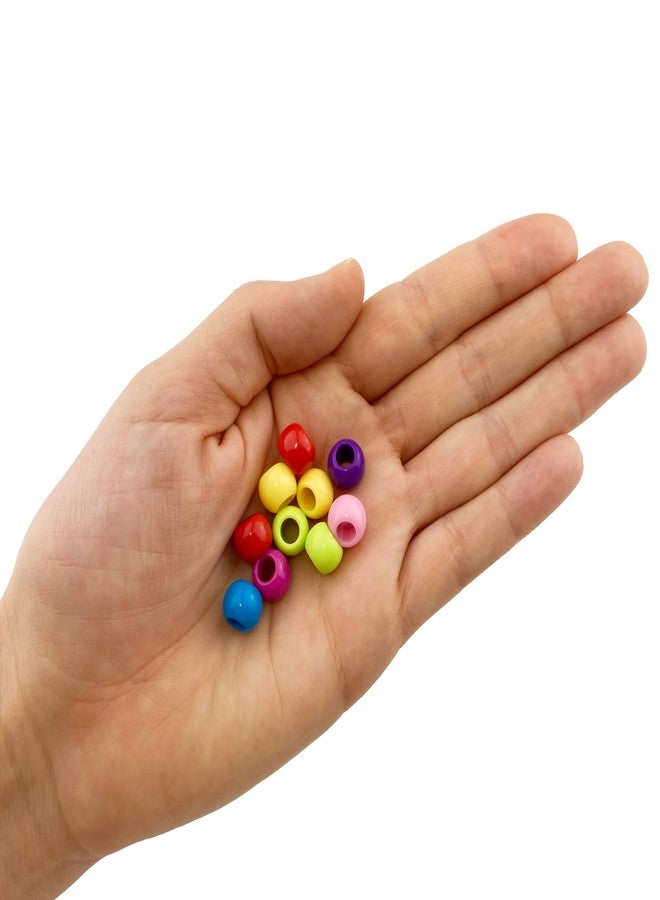 Craft Making Shop 400 Round Acrylic Beads 10mm with 4.8mm Large Hole, Bright Mix - Image 2