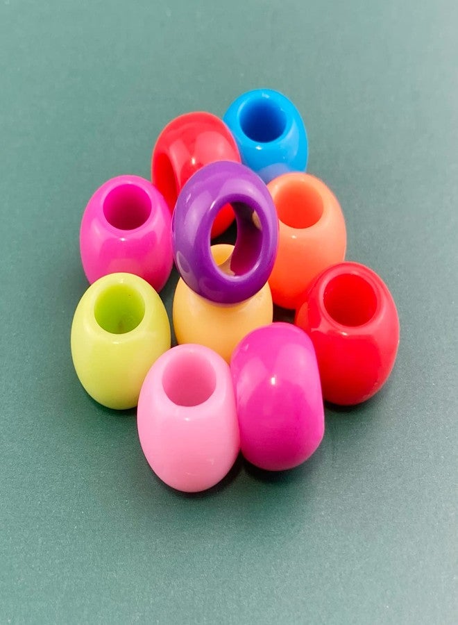 Craft Making Shop 400 Round Acrylic Beads 10mm with 4.8mm Large Hole, Bright Mix - Image 3