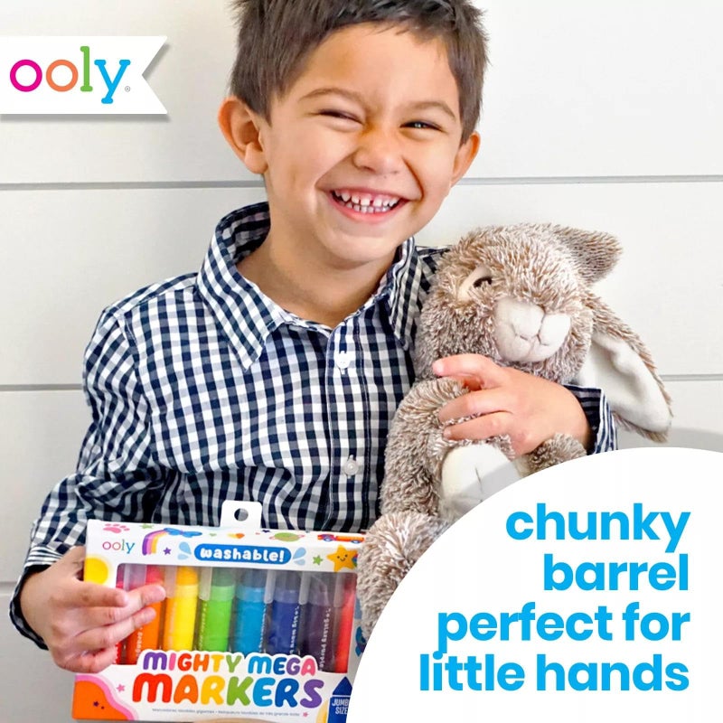 Ooly Thick Toddler Markers with Jumbo Grip, Mighty Mega Triangle Tip Markers for Toddlers with Jumbo Barrel, Perfect for Little Hands - TRIANGLE TIP - Image 4