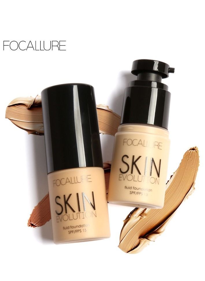 فوكالور كريم الأساس السائل Skin Evolution - # 3 Warm Ivory  - Image 1