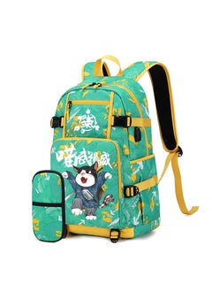 Junior High School Student Backpack Primary School Student Large Capacity School Bag  Pencil Case Set 41*14*28cm