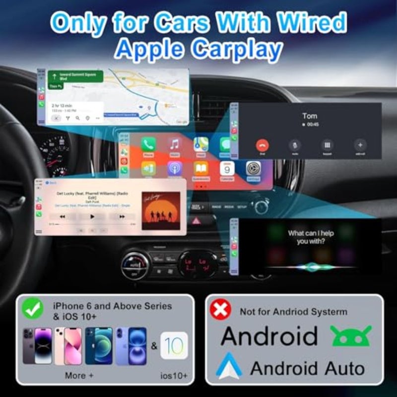 محول CarPlay اللاسلكي لجهاز iPhone، ترقية 2 في 1 USB من النوع C، تحويل CarPlay السلكي إلى اتصال لاسلكي سريع ومستقر، التوصيل والتشغيل للسيارات - Image 5