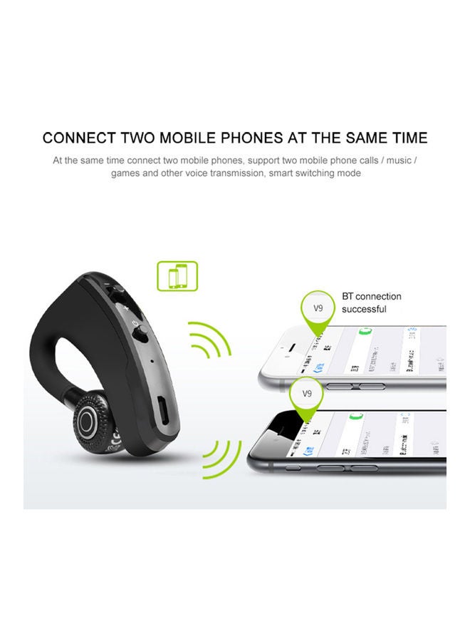 V9 Bluetooth In-Ear Headset Black - Image 5