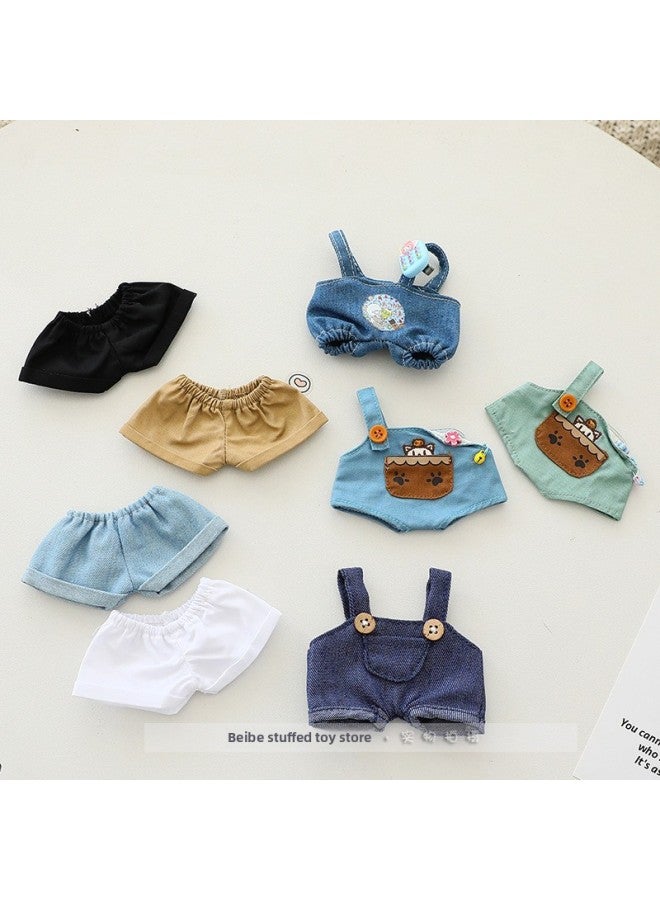 Labubu Doll Clothes 17cm Macaroon Vinyl Doll Labubu Doll Clothes Dress For T-Shirt Jeans-Specifications:Suitable For The First And Second Generation (excluding Baby)-Color:Off-white Velvet Sweatshirt (doll Not Included)  - Image 5