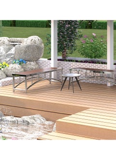 RIGID Stainless Steel Bench with Wooden Top  50x180x49.5cm  - Image 5