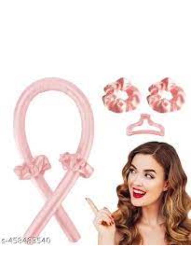 Generic maya accessories Silk Hair Curlers Heat-Free Automatic Foam Plus Steel Wire Lazy Curling Stick with Clip Featuring Sleep Wave Curls may vary color - Image 3
