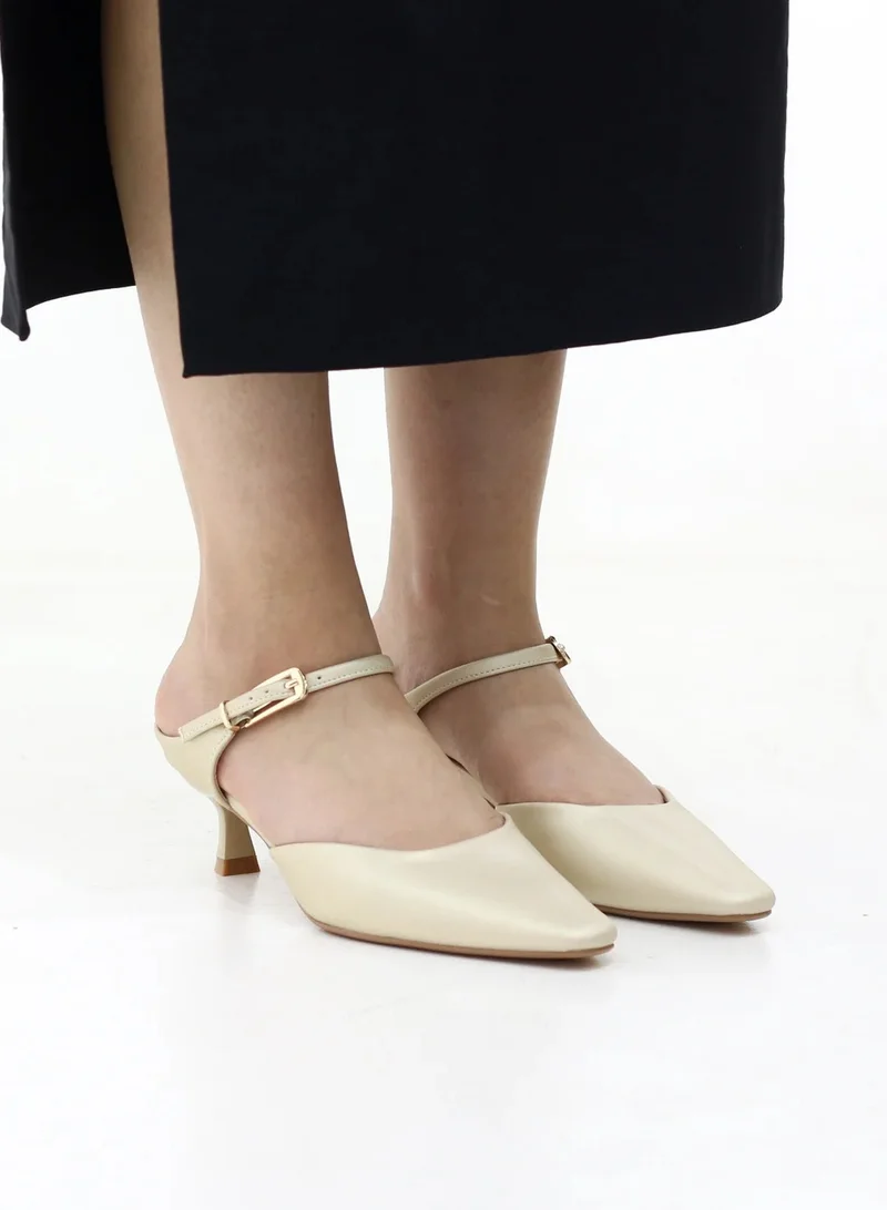 LAMARAPARIS TERRA LOW KITTEN 5.5CM HEEL WITH ANKLE STRAP