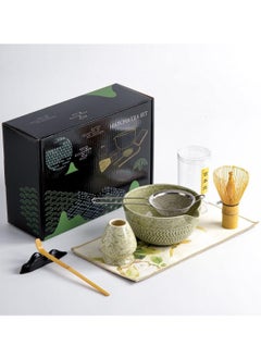 MarlaMall Matcha Whisk Set, Japanese Matcha Tea Set 7Pcs, Include Matcha Bowl, Bamboo Matcha Whisk, Bamboo Scoop, Whisk Holder, Stainless Steel Tea Sifter, For Stirring Matcha Bamboo Matcha Tool  - Image 1